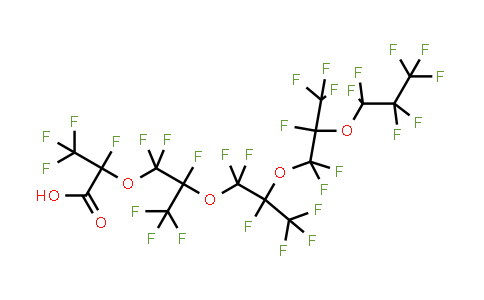 2,3,3,3-tetrafluoro-2-[1,1,2,3,3,3-hexafluoro-2-[1,1,2,3,3,3-hexafluoro-2-[1,1,2,3,3,3-hexafluoro-2-(1,1,2,2,3,3,3-heptafluoropropoxy)propoxy]propoxy]propoxy]propanoic acid