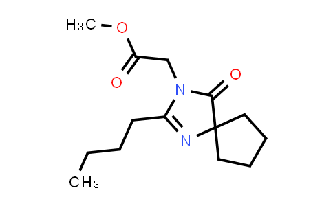 (2-Butyl-4-oxo-1,3-diaza-spiro[4.4]non-1-en-3-yl)-acetic acid methyl ester