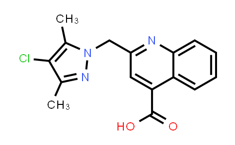 2-[(4-Chloro-3,5-dimethyl-1H-pyrazol-1-yl)methyl]quinoline-4-carboxylic acid