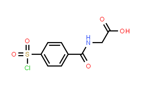 2-[(4-chlorosulfonylbenzoyl)amino]acetic acid