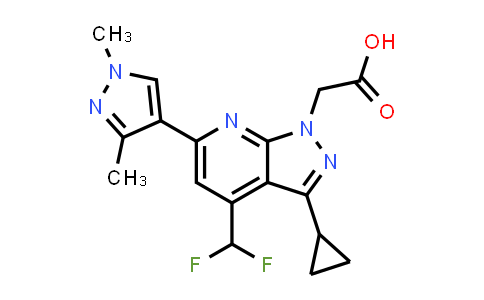 2-[3-Cyclopropyl-4-(difluoromethyl)-6-(1,3-dimethylpyrazol-4-yl)pyrazolo[3,4-b]pyridin-1-yl]acetic acid
