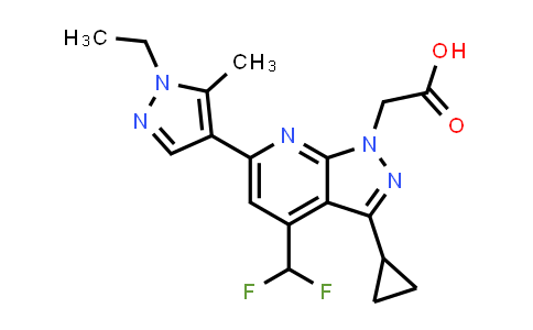 2-[3-Cyclopropyl-4-(difluoromethyl)-6-(1-ethyl-5-methyl-pyrazol-4-yl)pyrazolo[3,4-b]pyridin-1-yl]acetic acid