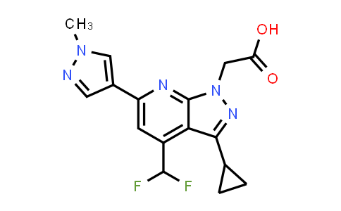 2-[3-Cyclopropyl-4-(difluoromethyl)-6-(1-methylpyrazol-4-yl)pyrazolo[3,4-b]pyridin-1-yl]acetic acid