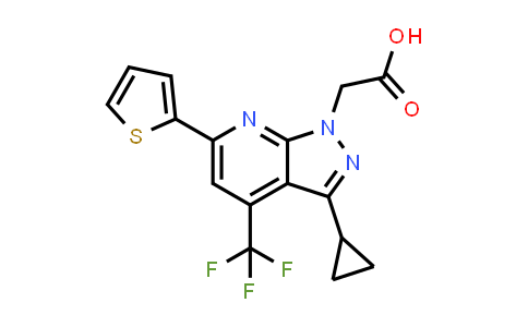 2-[3-Cyclopropyl-6-(2-thienyl)-4-(trifluoromethyl)pyrazolo[3,4-b]pyridin-1-yl]acetic acid