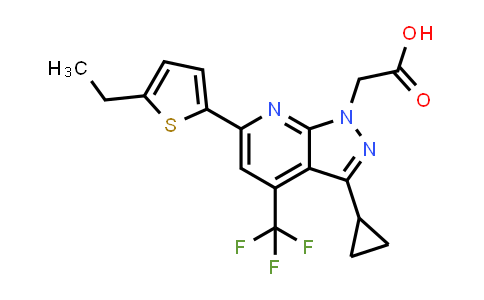 2-[3-Cyclopropyl-6-(5-ethyl-2-thienyl)-4-(trifluoromethyl)pyrazolo[3,4-b]pyridin-1-yl]acetic acid