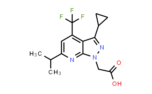 2-[3-Cyclopropyl-6-isopropyl-4-(trifluoromethyl)pyrazolo[3,4-b]pyridin-1-yl]acetic acid