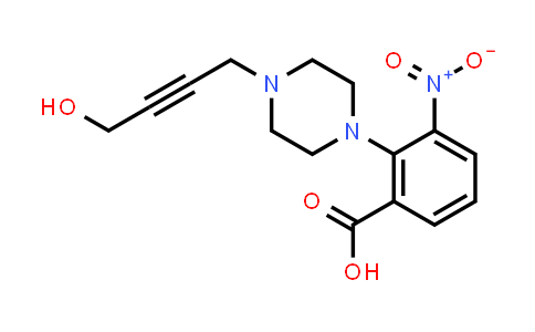 2-[4-(4-Hydroxybut-2-ynyl)piperazin-1-yl]-3-nitrobenzoic acid