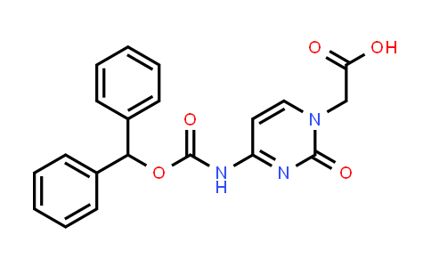 2-[4-(benzhydryloxycarbonylamino)-2-oxo-pyrimidin-1-yl]acetic acid