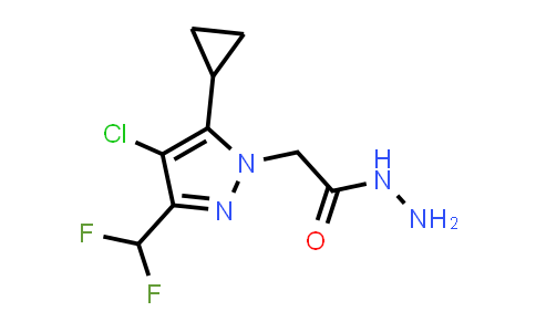 2-[4-chloro-5-cyclopropyl-3-(difluoromethyl)pyrazol-1-yl]acetohydrazide