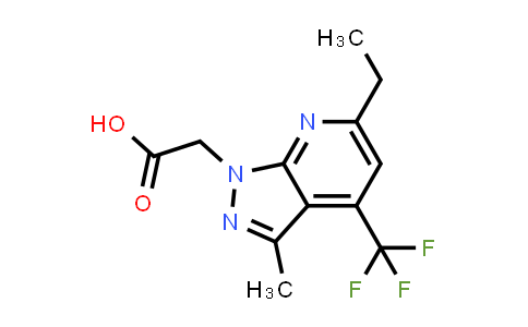 2-[6-Ethyl-3-methyl-4-(trifluoromethyl)pyrazolo[3,4-b]pyridin-1-yl]acetic acid