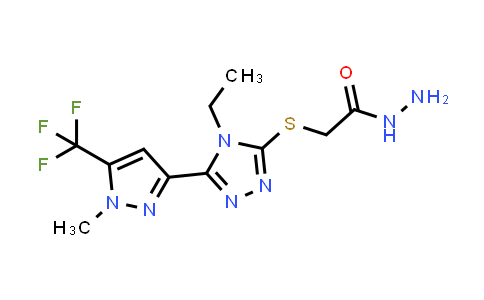 2-[[4-ethyl-5-[1-methyl-5-(trifluoromethyl)pyrazol-3-yl]-1,2,4-triazol-3-yl]sulfanyl]acetohydrazide