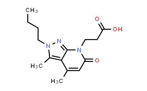 3-(2-Butyl-3,4-dimethyl-6-oxo-2,6-dihydro-7H-pyrazolo[3,4-b]pyridin-7-yl)propanoic acid