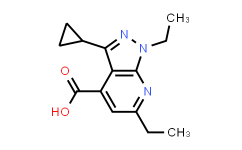 3-Cyclopropyl-1,6-diethyl-pyrazolo[3,4-b]pyridine-4-carboxylic acid