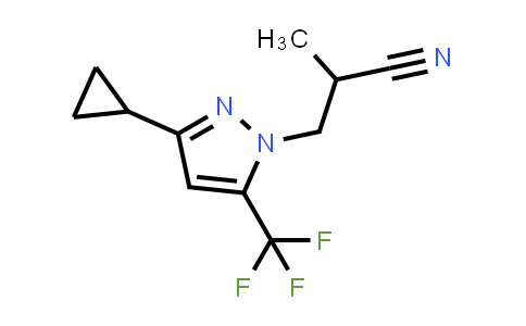 3-[3-cyclopropyl-5-(trifluoromethyl)pyrazol-1-yl]-2-methyl-propanenitrile
