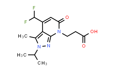 3-[4-(Difluoromethyl)-2-isopropyl-3-methyl-6-oxo-2,6-dihydro-7H-pyrazolo[3,4-b]pyridin-7-yl]propanoic acid