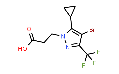 3-[4-Bromo-5-cyclopropyl-3-(trifluoromethyl)pyrazol-1-yl]propanoic acid