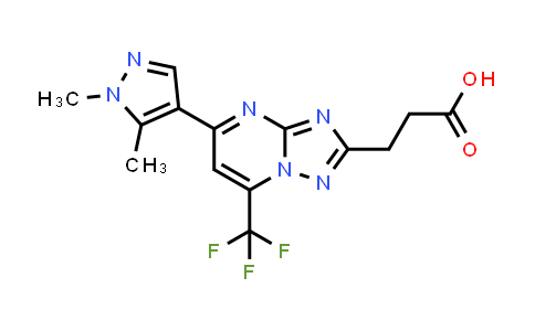 3-[5-(1,5-Dimethylpyrazol-4-yl)-7-(trifluoromethyl)-[1,2,4]triazolo[1,5-a]pyrimidin-2-yl]propanoic acid