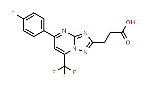 3-[5-(4-Fluorophenyl)-7-(trifluoromethyl)-[1,2,4]triazolo[1,5-a]pyrimidin-2-yl]propanoic acid