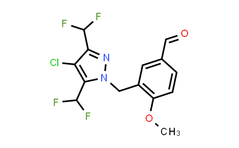 3-[[4-chloro-3,5-bis(difluoromethyl)pyrazol-1-yl]methyl]-4-methoxy-benzaldehyde