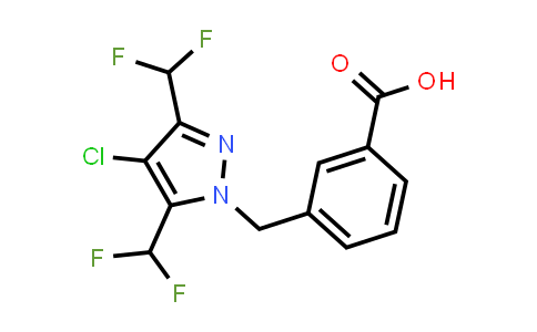 3-[[4-Chloro-3,5-bis(difluoromethyl)pyrazol-1-yl]methyl]benzoic acid