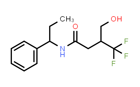 4,4,4-Trifluoro-3-hydroxymethyl-N-(1-phenylpropyl)-butyramide