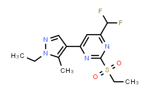 4-(difluoromethyl)-6-(1-ethyl-5-methyl-pyrazol-4-yl)-2-ethylsulfonyl-pyrimidine