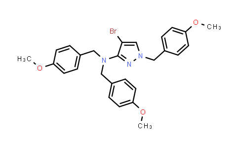 4-Bromo-N,N,1-tris[(4-methoxyphenyl)methyl]pyrazol-3-amine