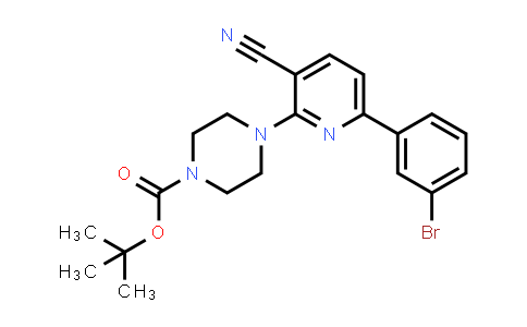 4-[6-(3-Bromo-phenyl)-3-cyano-pyridin-2-yl]-piperazine-1-carboxylic acid tert-butyl ester
