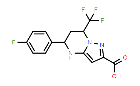 5-(4-fluorophenyl)-7-(trifluoromethyl)-4,5,6,7-tetrahydropyrazolo[1,5-a]pyrimidine-2-carboxylic acid