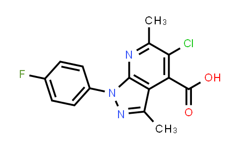 5-Chloro-1-(4-fluorophenyl)-3,6-dimethyl-1H-pyrazolo[3,4-b]pyridine-4-carboxylic acid