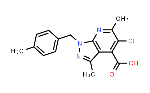 5-Chloro-3,6-dimethyl-1-(4-methylbenzyl)-1H-pyrazolo[3,4-b]pyridine-4-carboxylic acid