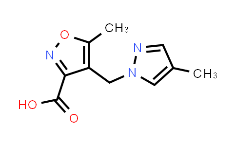 5-Methyl-4-[(4-methylpyrazol-1-yl)methyl]isoxazole-3-carboxylic acid