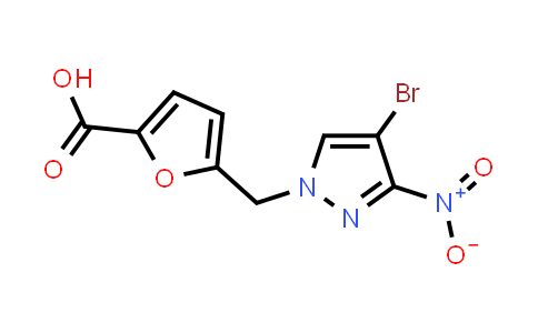 5-[(4-Bromo-3-nitro-1H-pyrazol-1-yl)methyl]-2-furoic acid