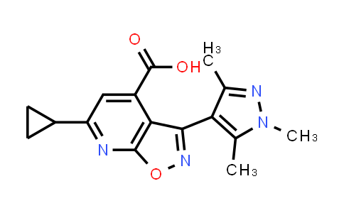6-Cyclopropyl-3-(1,3,5-trimethylpyrazol-4-yl)isoxazolo[5,4-b]pyridine-4-carboxylic acid