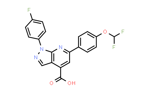 6-[4-(Difluoromethoxy)phenyl]-1-(4-fluorophenyl)pyrazolo[3,4-b]pyridine-4-carboxylic acid