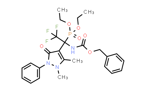 Benzyl N-[1-diethoxyphosphoryl-1-(1,5-dimethyl-3-oxo-2-phenyl-pyrazol-4-yl)-2,2,2-trifluoro-ethyl]carbamate
