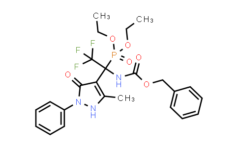 Benzyl N-[1-diethoxyphosphoryl-2,2,2-trifluoro-1-(5-methyl-3-oxo-2-phenyl-1H-pyrazol-4-yl)ethyl]carbamate