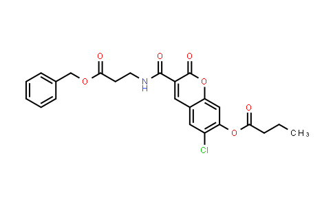 Butyric acid 3-(2-benzyloxycarbonyl-ethylcarbamoyl)-6-chloro-2-oxo-2H-chromen-7-yl ester