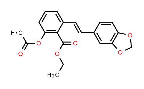Ethyl 2-acetoxy-6-[(E)-2-(1,3-benzodioxol-5-yl)vinyl]benzoate