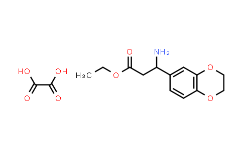 Ethyl 3-amino-3-(2,3-dihydro-1,4-benzodioxin-6-yl)propanoate oxalic acid