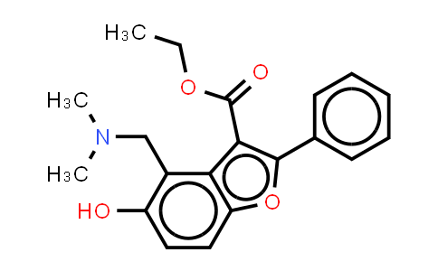 Ethyl 4-[(dimethylamino)methyl]-5-hydroxy-2-phenyl-benzofuran-3-carboxylate;hydrochloride