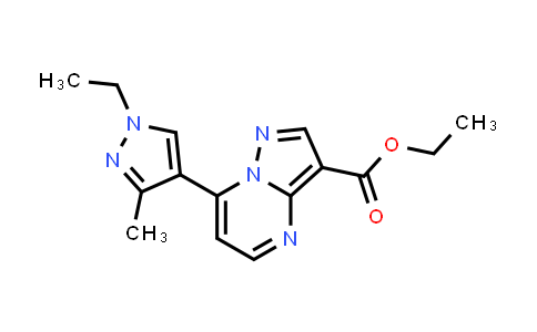 ethyl 7-(1-ethyl-3-methyl-pyrazol-4-yl)pyrazolo[1,5-a]pyrimidine-3-carboxylate