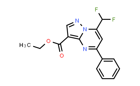 ethyl 7-(difluoromethyl)-5-phenyl-pyrazolo[1,5-a]pyrimidine-3-carboxylate