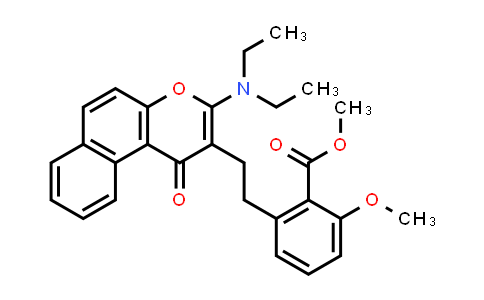 Methyl 2-[2-[3-(diethylamino)-1-oxo-benzo[f]chromen-2-yl]ethyl]-6-methoxy-benzoate