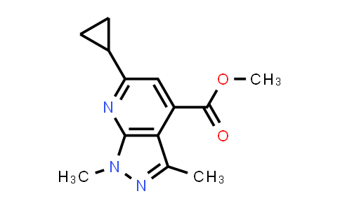 methyl 6-cyclopropyl-1,3-dimethyl-pyrazolo[3,4-b]pyridine-4-carboxylate