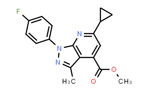 methyl 6-cyclopropyl-1-(4-fluorophenyl)-3-methyl-pyrazolo[3,4-b]pyridine-4-carboxylate