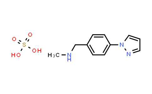 N-methyl-1-(4-pyrazol-1-ylphenyl)methanamine; sulfuric acid
