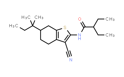 N-[3-Cyano-6-(2-methylbutan-2-yl)-4,5,6,7-tetrahydro-1- benzothiophen-2-yl]-2-ethylbutanamide
