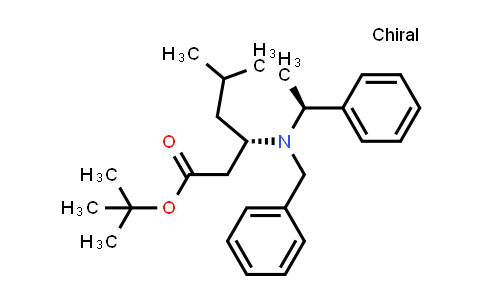 tert-Butyl (3S)-3-[benzyl-[(1S)-1-phenylethyl]amino]-5-methyl-hexanoate