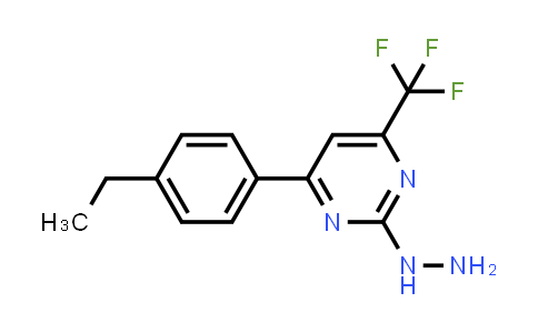 [4-(4-ethylphenyl)-6-(trifluoromethyl)pyrimidin-2-yl]hydrazine